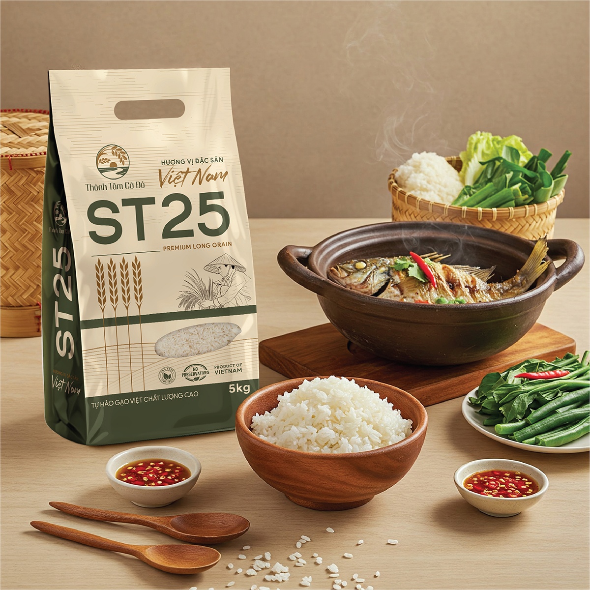 Gạo ST25 Thành Tâm Cờ Đỏ: Sự khác biệt đến từ chất lượng